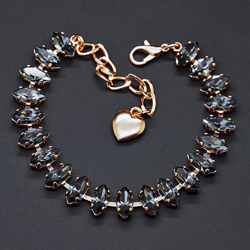Браслет "Ornella II (Silver Night)" с кристаллами Swarovski™